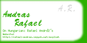 andras rafael business card